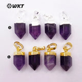 Purple Quartz Stone Necklace Pendant for Women