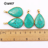 Green Natural Stone Women Necklace Pendant Circle Charms Jewelry