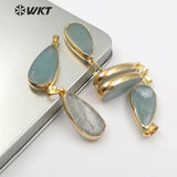 Water Drop Pendant with Natural Grape Stone for Women Necklace Gift