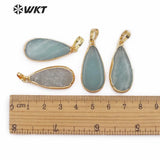 Water Drop Pendant with Natural Grape Stone for Women Necklace Gift