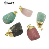 Colorful Stone Pendant Electroplated Jewelry Finding