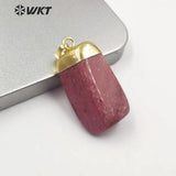 Colorful Stone Pendant Electroplated Jewelry Finding
