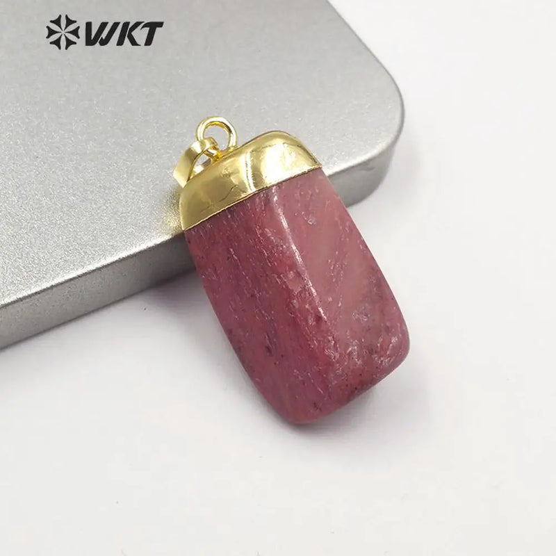 Colorful Stone Pendant Electroplated Jewelry Finding