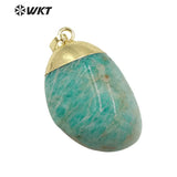 Colorful Stone Pendant Electroplated Jewelry Finding