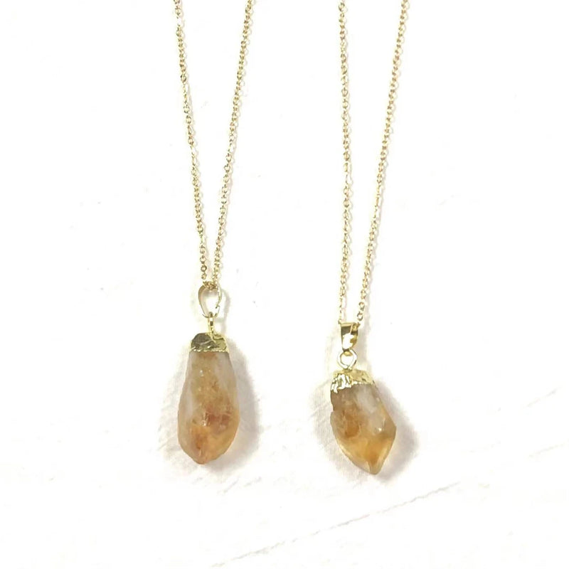 Natural Topazs Pendant with Chain Jewelry for Women