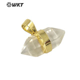 Natural Stone Double Bullet Pendant Jewelry Set