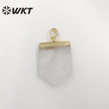 Crystal Quartz Point Stone Spike Pendant Double Faceted