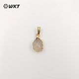 Gemstone Dance Party Lady Pendant Gold-Plate INS Pendant
