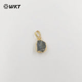 Gemstone Dance Party Lady Pendant Gold-Plate INS Pendant