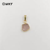 Gemstone Dance Party Lady Pendant Gold-Plate INS Pendant
