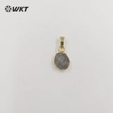Gemstone Dance Party Lady Pendant Gold-Plate INS Pendant
