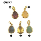 Gemstone Pendant for Birthday Party, Gold-Plated Lady INS Necklace