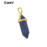 Spirit Quartz Double Point Bullet Pendant Cap Hexagon Stone Jewelry