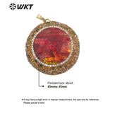 Magic Red Shell Pendant with Tourmaline Stone Charm