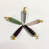 Natural Gemstone Gold-Plate Pendant for Parties