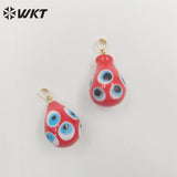 High-quality devil's eye girl party Ceramic pendant with gold-plate