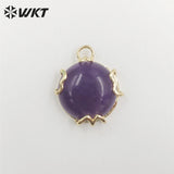 21mm Round Gemstone Pendant, Claw Setting, Birthday Stone Pendant