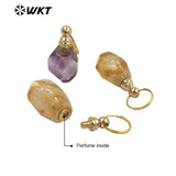Chinese Classic Retro Style Perfume Amethyst Pendant Necklace Earrings
