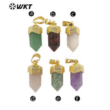 Multi-Color Gemstone Pendant Necklace