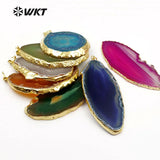 Colorful Stone Slice Pendant with Exclusive Pattern