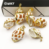 Smooth Ocean Shell Pendant Charm for Women