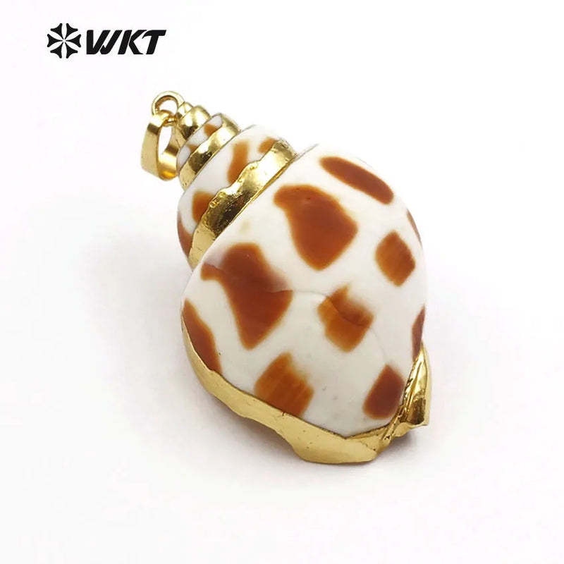 Smooth Ocean Shell Pendant Charm for Women