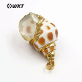 Smooth Ocean Shell Pendant Charm for Women