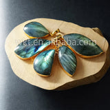 Natural Labradorite Pendant with Single Loop Stone Jewelry