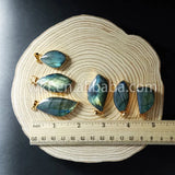 Natural Labradorite Pendant with Single Loop Stone Jewelry