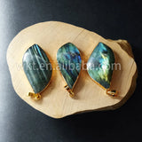 Natural Labradorite Pendant with Single Loop Stone Jewelry