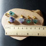 Natural Rainbow Fluorite Point Pendant with Mixed Stone Fluorite