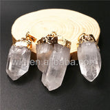 Clear Quartz Crystal Point Pendant for Necklace Making