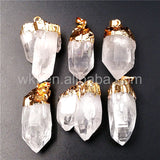 Clear Quartz Crystal Point Pendant for Necklace Making