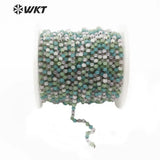 3mm Colorful Tiny Beads Chain 5m Roll Women Handmade Charm Crystal Chain