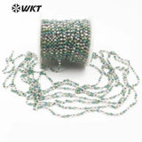 3mm Colorful Tiny Beads Chain 5m Roll Women Handmade Charm Crystal Chain