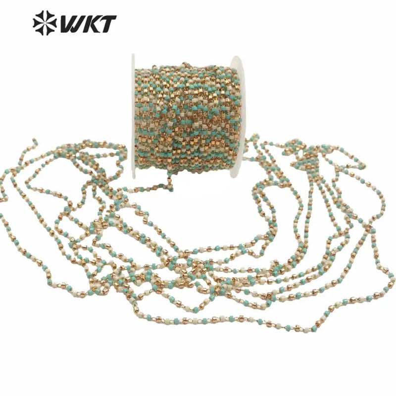 2mm Tiny Spacer Beads Chain for Women Jewelry Making