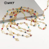 Crystal & Brass Gemstone Women Chains for Wedding