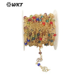 Crystal & Brass Gemstone Women Chains for Wedding
