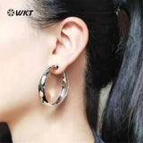 Stainless Steel Big Circle Earrings