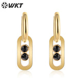 Turquoise Stainless Steel Stud Earrings Wedding Party Women Jewelry