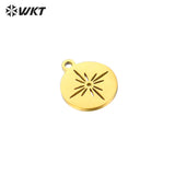 Stainless Steel Sun-flower Pendant DIY Accessories 10/pack