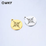 Stainless Steel Sun-flower Pendant DIY Accessories 10/pack