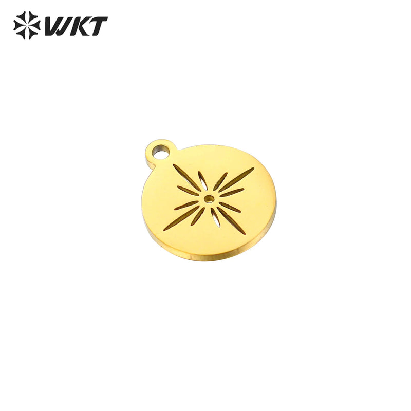 Stainless Steel Sun-flower Pendant DIY Accessories 10/pack