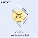 Stainless Steel Sun-flower Pendant DIY Accessories 10/pack