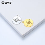 Stainless Steel Sun-flower Pendant DIY Accessories 10/pack