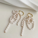 Drop Pearls Tassel Hoops Earrings Beaded Charms Baroque Jewelry