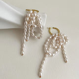 Drop Pearls Tassel Hoops Earrings Beaded Charms Baroque Jewelry