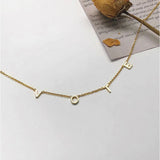 925 Silver Mini VOTE Chokers for Women Letter Initial Necklace