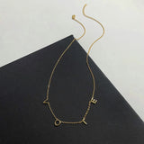 925 Silver Mini VOTE Chokers for Women Letter Initial Necklace