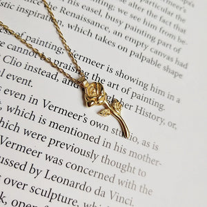 925 Sterling Silver Rose Layering Necklaces for Women
